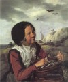 Retrato de niña pescadora Siglo de Oro holandés Frans Hals